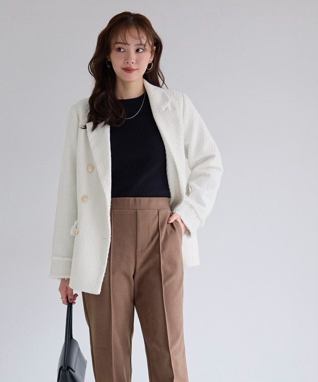 167cm / ツイード / オフホワイト / M