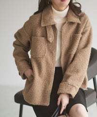 ブークレステンカラーミドル丈コート