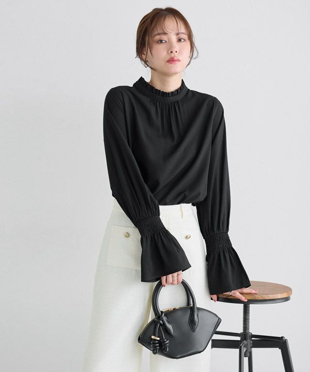 フリル襟シャーリングブラウス【Pierrot】 | 【公式】Pierrot（ピエロ