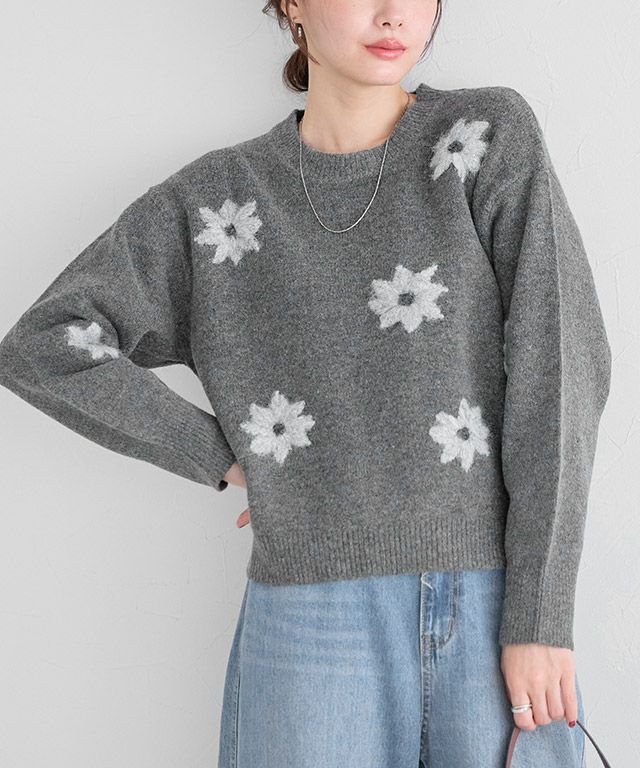 フラワー刺繍ニット | 【公式】Pierrot（ピエロ）レディース