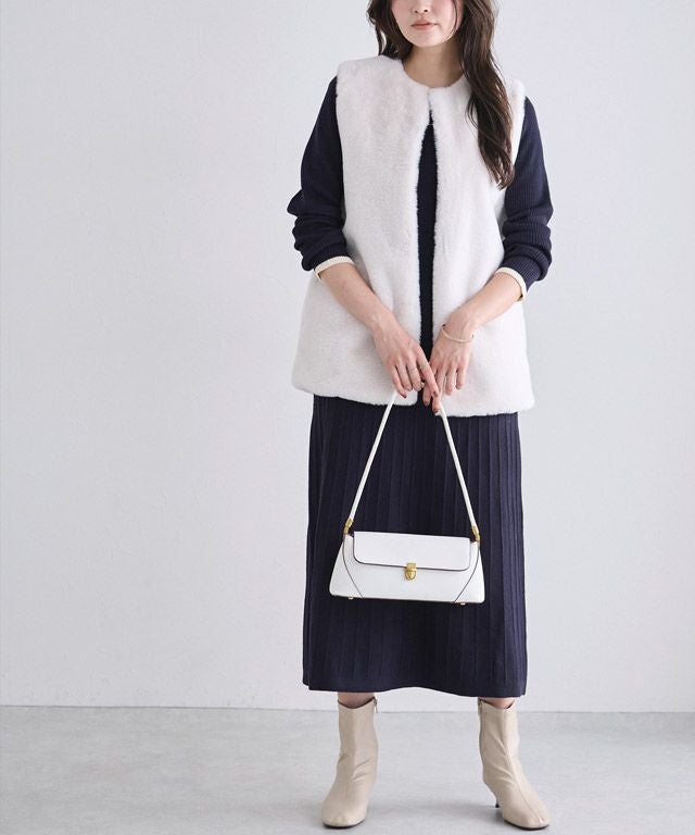 166cm / ネイビー×アイボリー / M