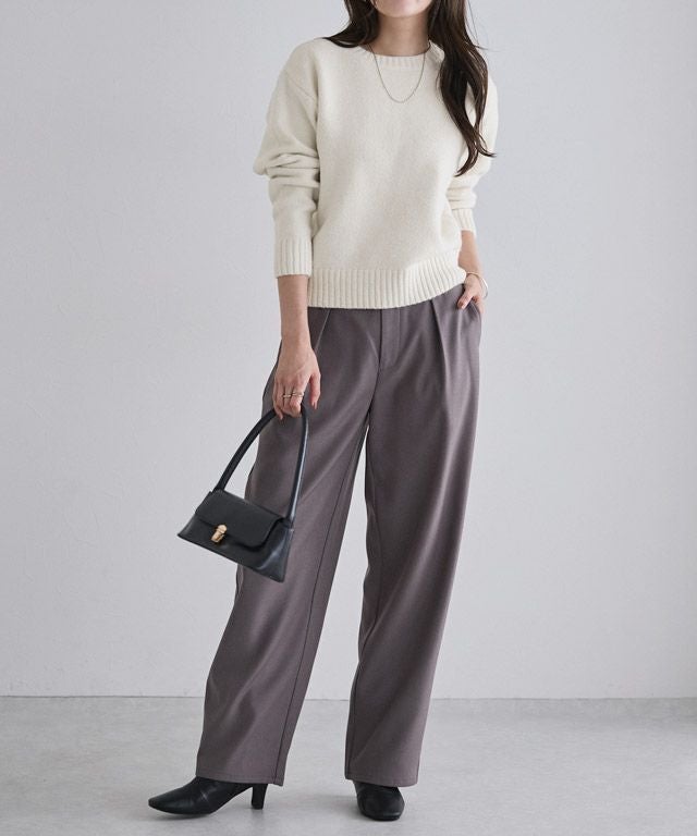 166cm / ラメ / オフホワイト / クルーネック / M