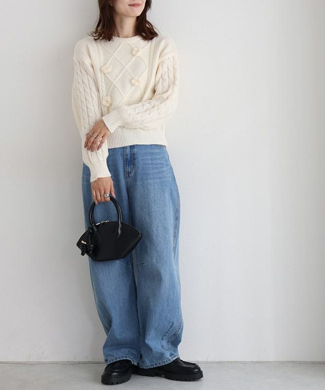 ローズモチーフニット | 【公式】Pierrot（ピエロ）レディース