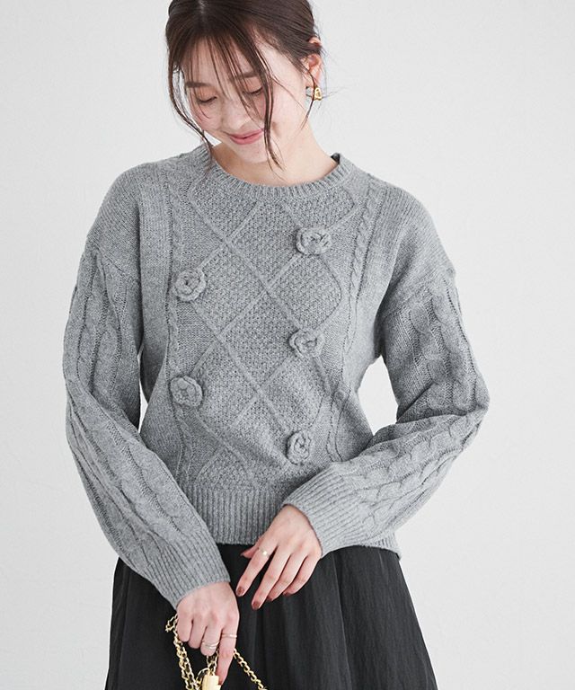 166cm / 杢グレー / M