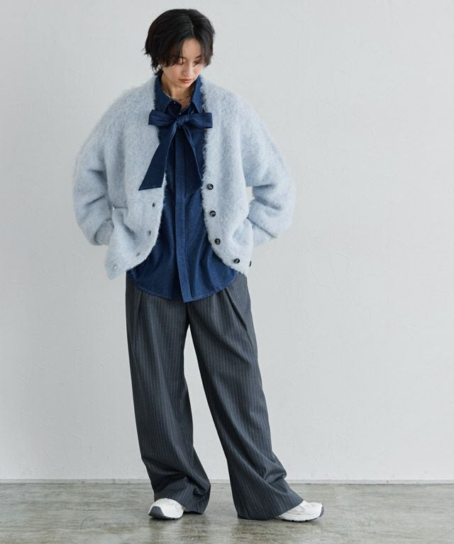 166cm / 杢ライトブルー / M