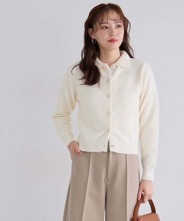 orimi ビジュー　ニットポロ ビズニット（BIZ KNIT） プレーティングニットポロ｜オリヒカの通販