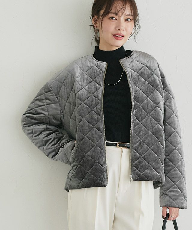 ベロアキルティングブルゾン | 【公式】Pierrot（ピエロ）レディース