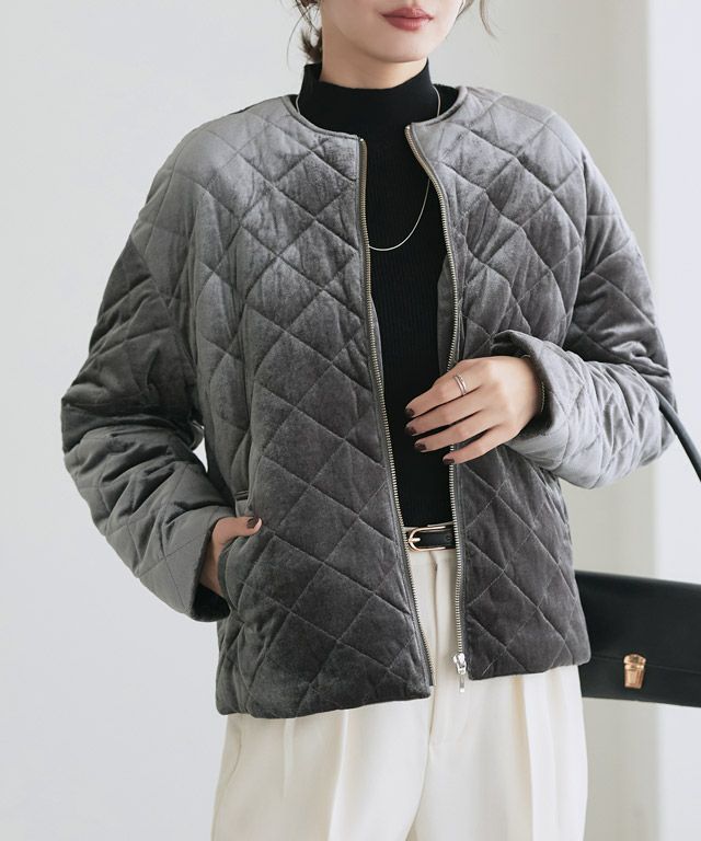 ベロアキルティングブルゾン | 【公式】Pierrot（ピエロ）レディース