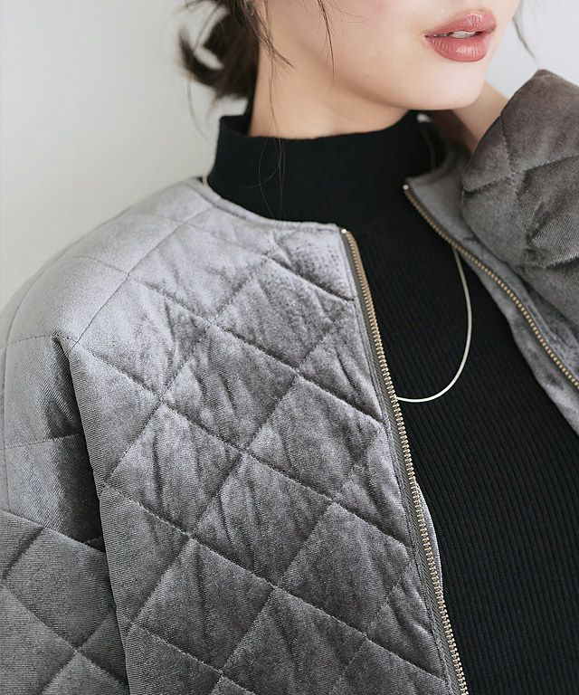 ベロアキルティングブルゾン | 【公式】Pierrot（ピエロ）レディース