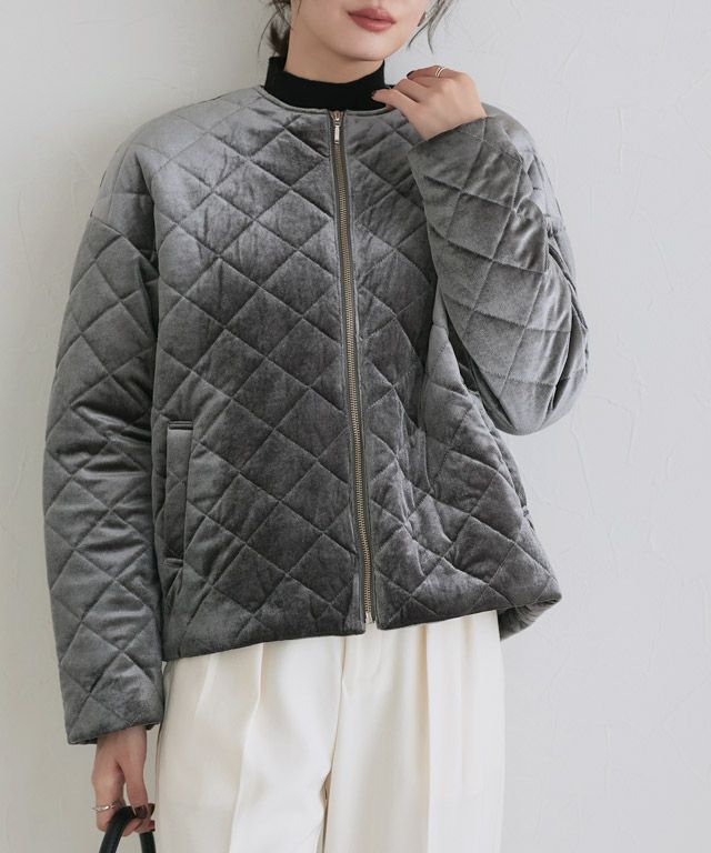 ベロアキルティングブルゾン | 【公式】Pierrot（ピエロ）レディース