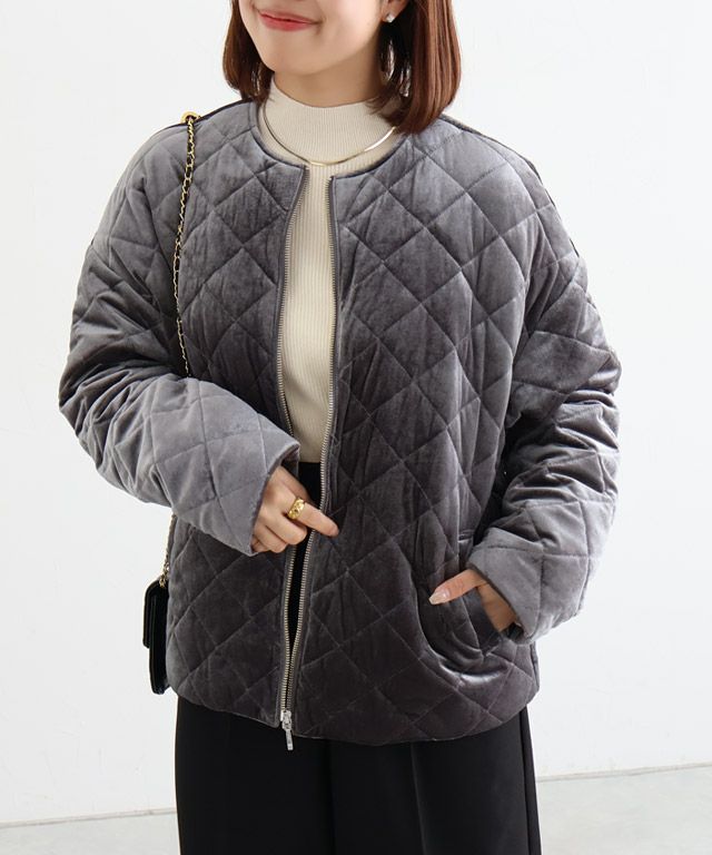 ベロアキルティングブルゾン | 【公式】Pierrot（ピエロ）レディース