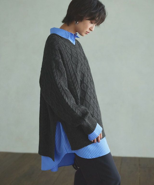 166cm / 杢ブラック / M