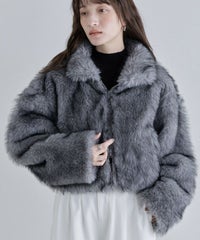 [ECLAM]フェイクファージップアップブルゾン