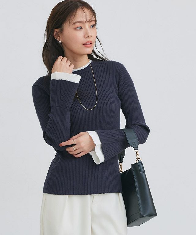 167cm / ネイビー×オフホワイト / M