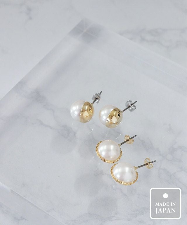 選べるシンプルパールピアス