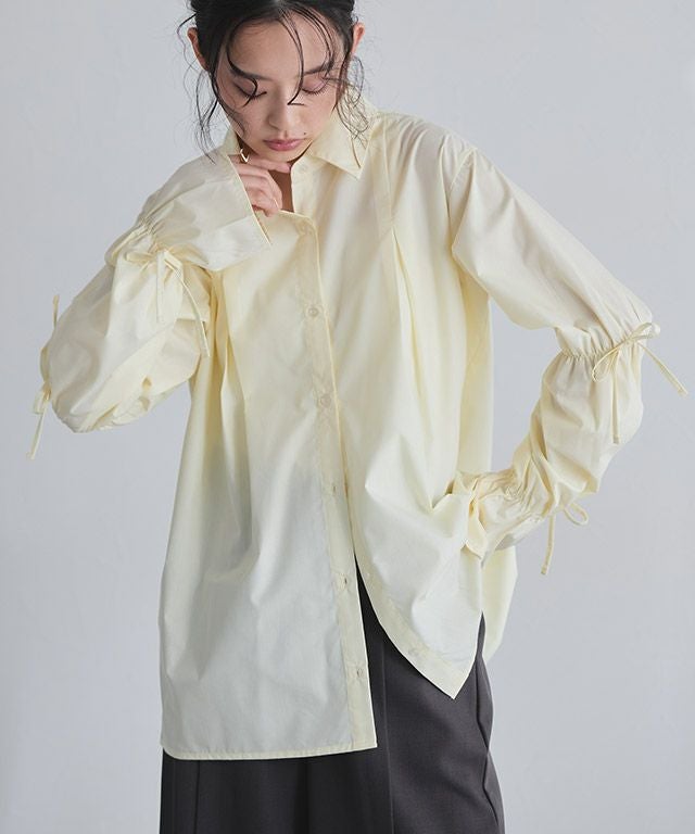 [ECLAM]キャンディースリーブタックシャツ