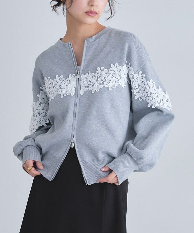 ECLAM]レースドッキングカーディガン | 【公式】Pierrot（ピエロ