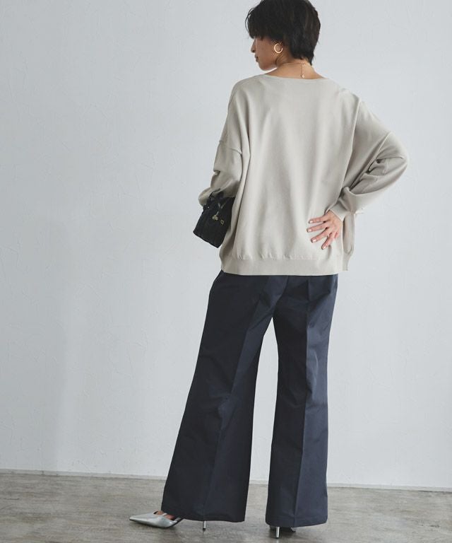 166cm / ライトグレージュ×ダークネイビー / M