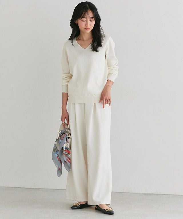 162cm / オフホワイト / Vネック / M