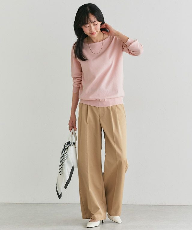 162cm / ピンク / ボートネック / M