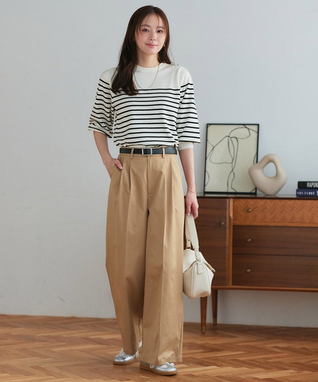 167cm / オフホワイト×ブラック / M