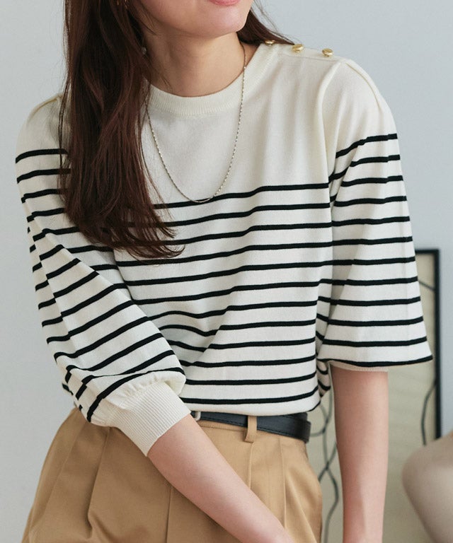 167cm / オフホワイト×ブラック / M