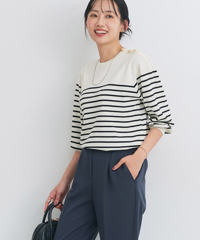 162cm / オフホワイト×ブラック / M