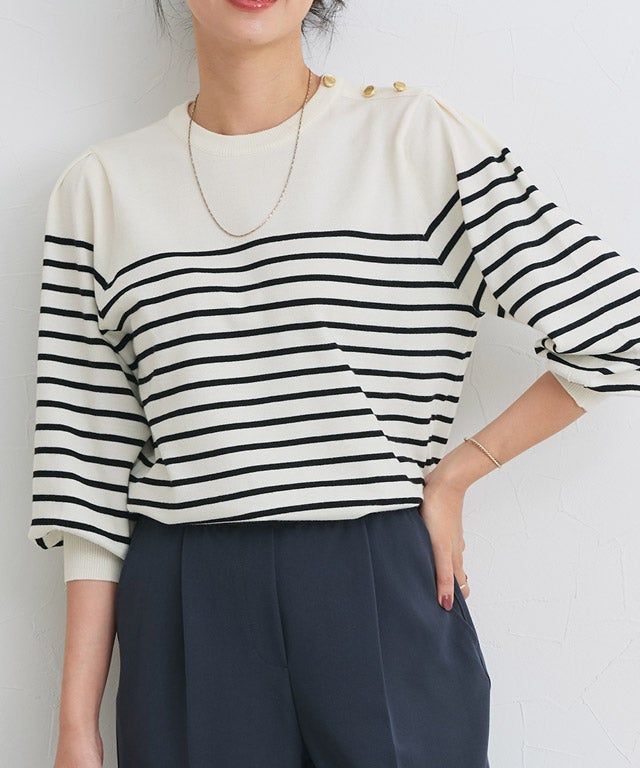 162cm / オフホワイト×ブラック / M