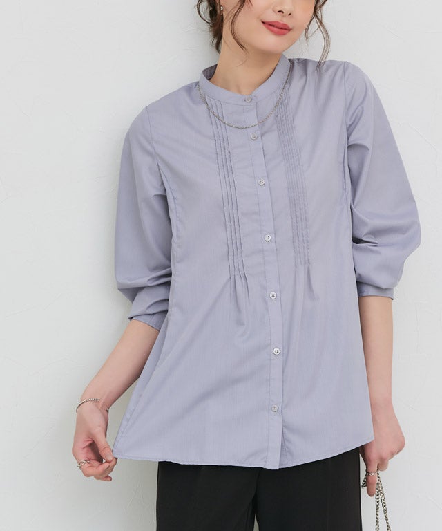 ピンタックフレアブラウス