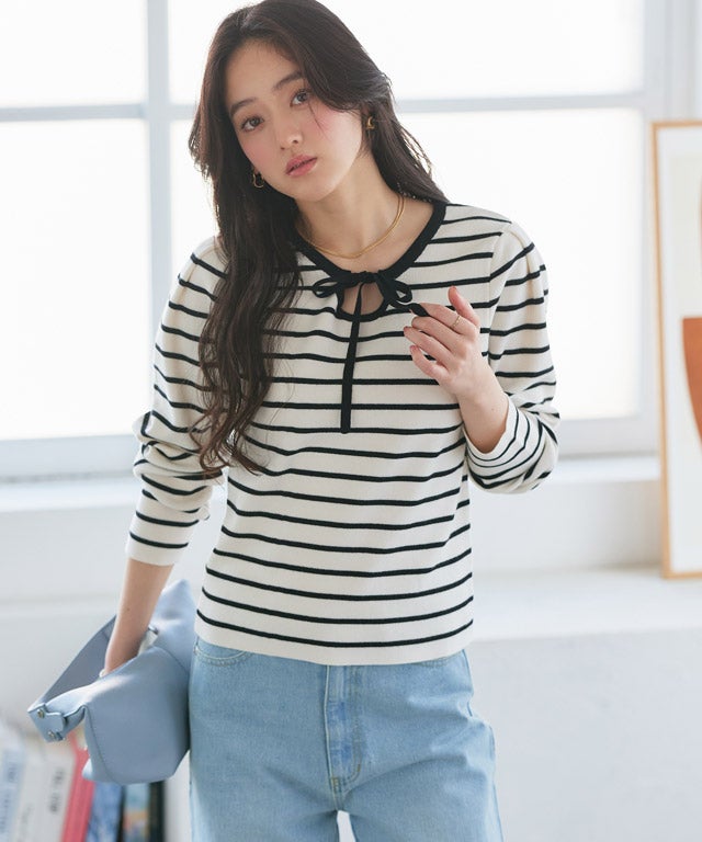 160cm / オフホワイト×ブラック / M