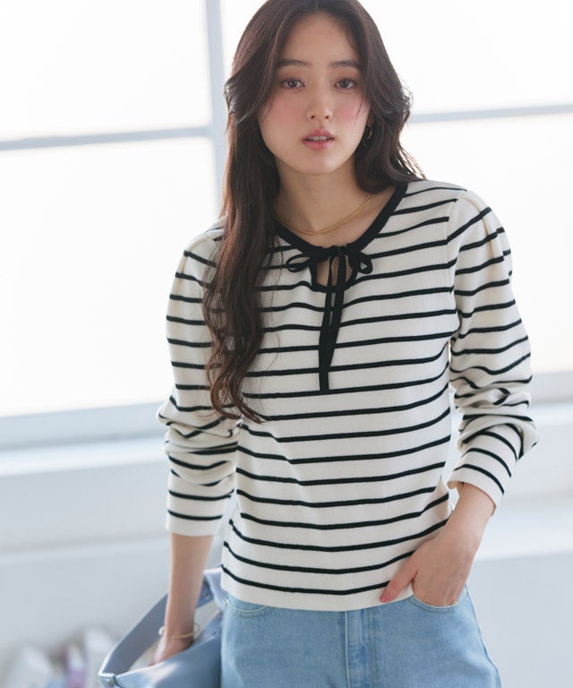 160cm / オフホワイト×ブラック / M