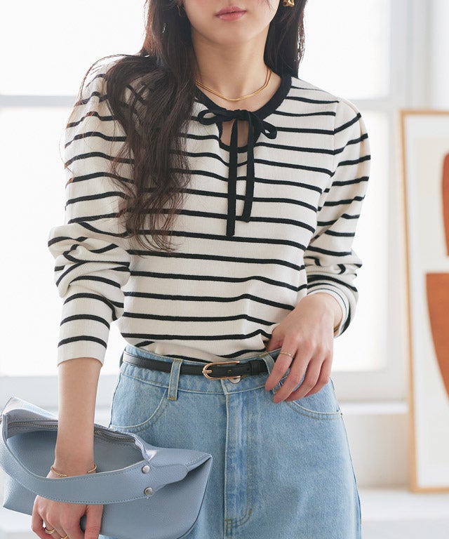 160cm / オフホワイト×ブラック / M