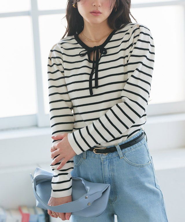 160cm / オフホワイト×ブラック / M