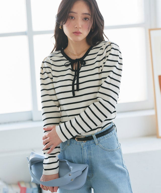 160cm / オフホワイト×ブラック / M