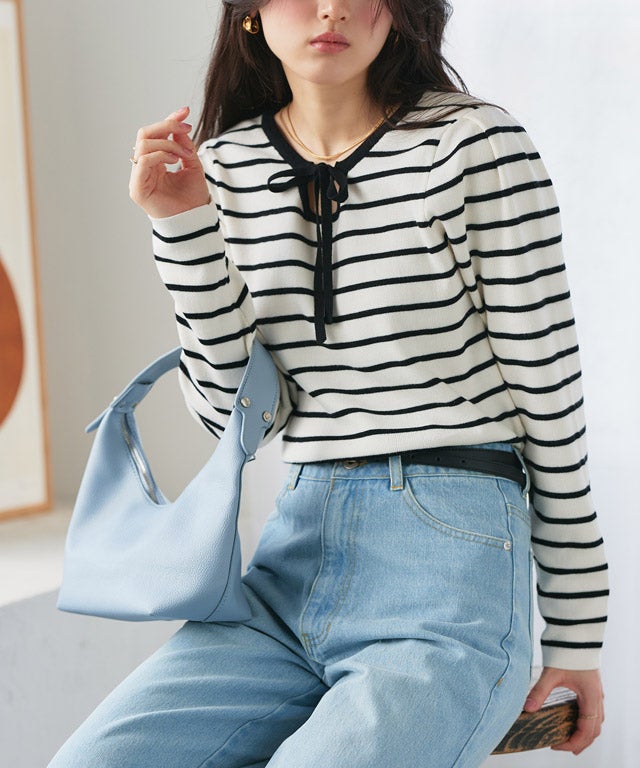 160cm / オフホワイト×ブラック / M