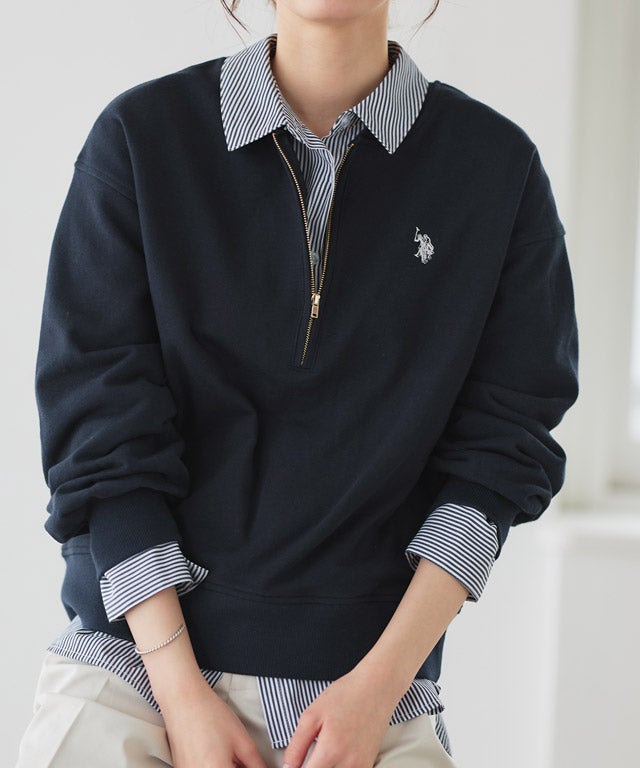 167cm / ネイビー×オフホワイト / M