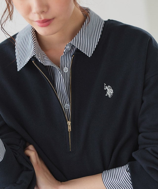 167cm / ネイビー×オフホワイト / M