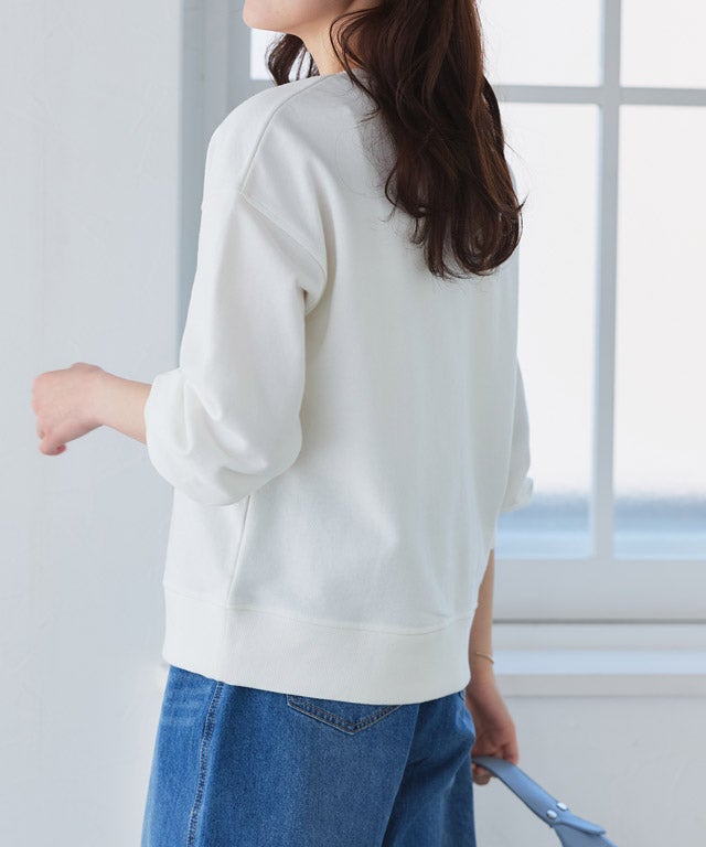 167cm / オフホワイト×ネイビー / M