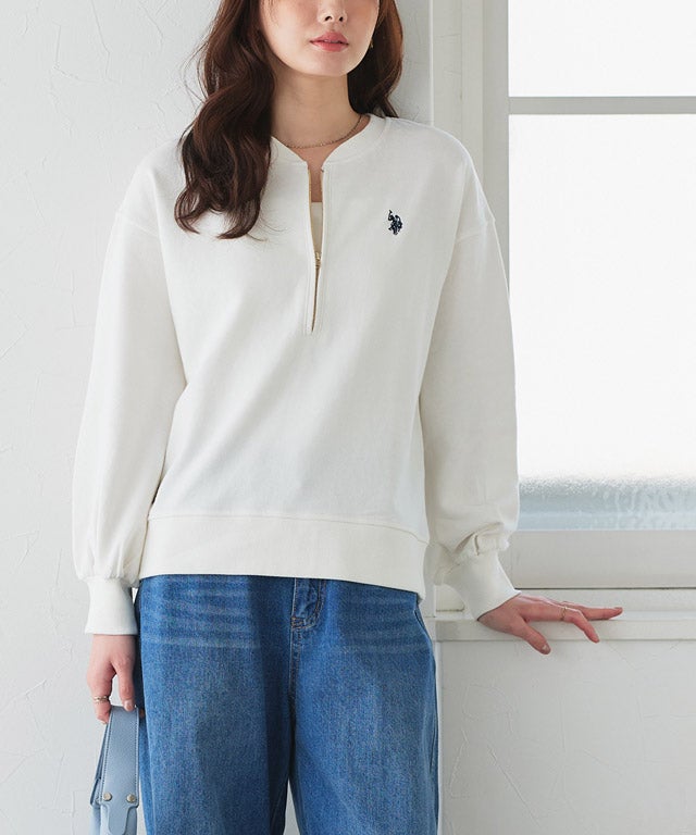 167cm / オフホワイト×ネイビー / M