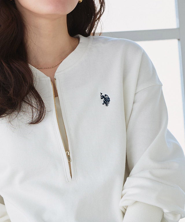 167cm / オフホワイト×ネイビー / M