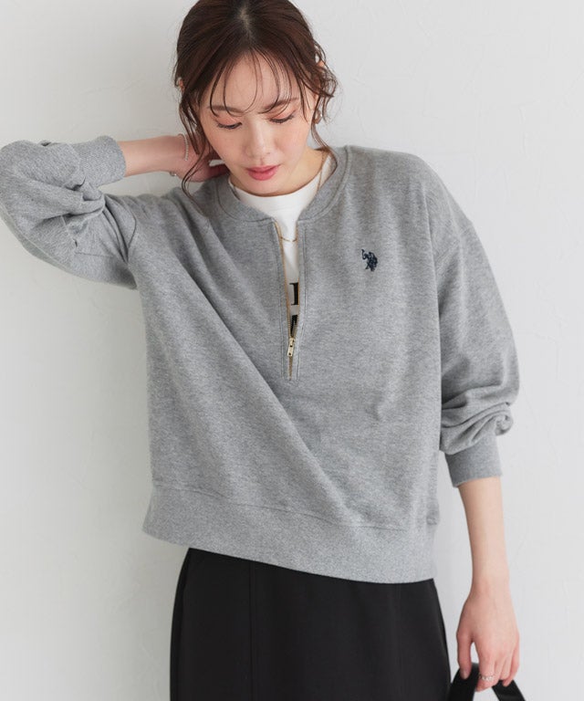 167cm / 杢グレー×ネイビー / M