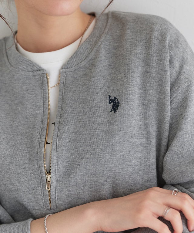 167cm / 杢グレー×ネイビー / M