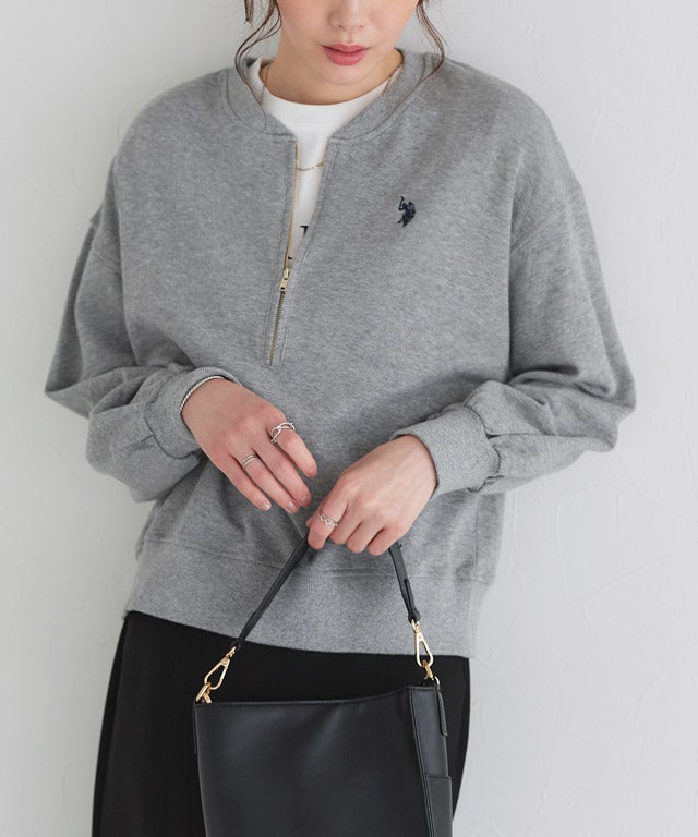 167cm / 杢グレー×ネイビー / M