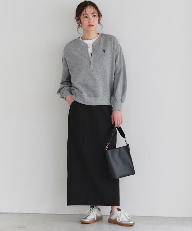 167cm / 杢グレー×ネイビー / M