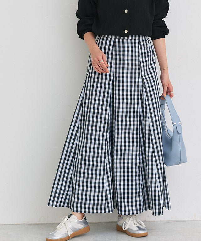 チェックフレアスカート【Pierrot】