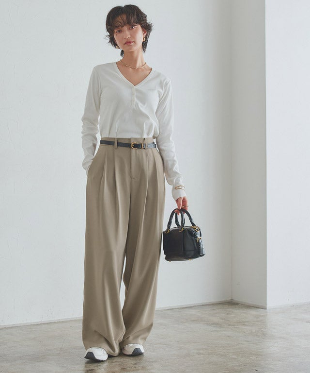 166cm / オフホワイト×ベージュ / M