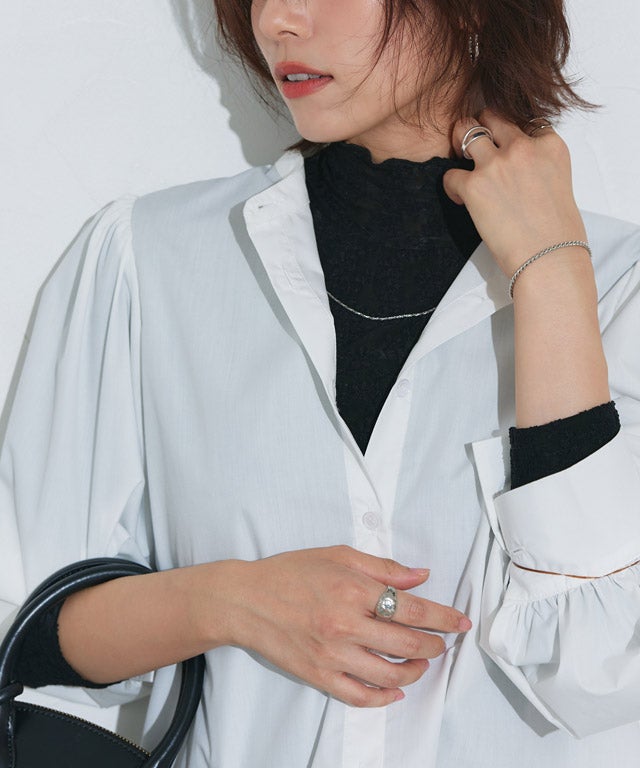 167cm / レース / ブラック / ハイネック / M