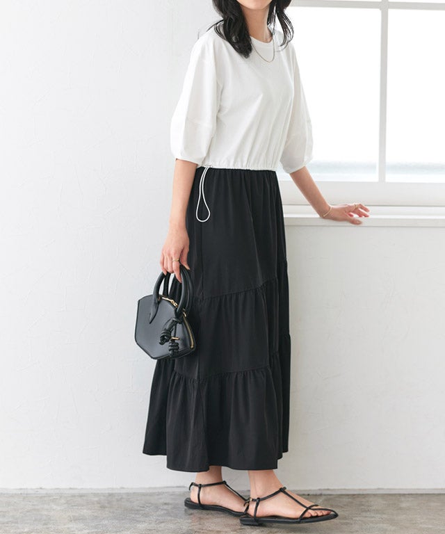 162cm / オフホワイト×ブラック / M