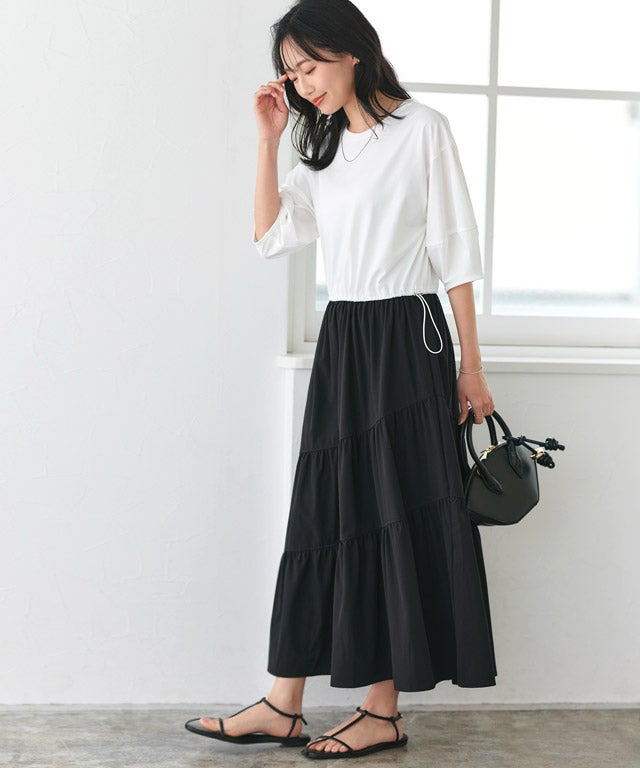 162cm / オフホワイト×ブラック / M