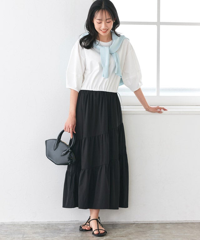 162cm / オフホワイト×ブラック / M